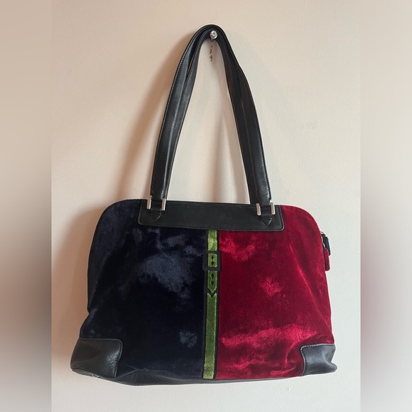 Roberta di Camerino Vintage Black and Red Velvet Shoulder Bag - Picture 2 of 14